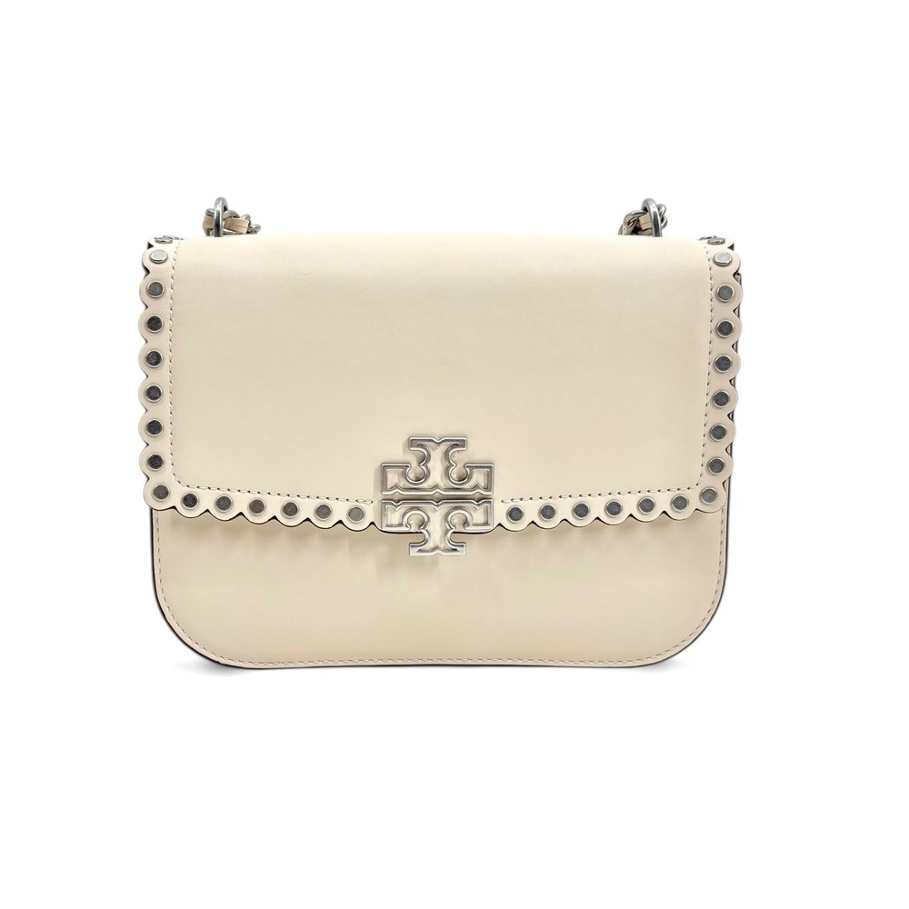 NWT Tory Burch Britten‎ Studded Small Adjustable Shoulder Bag in New Ivory $598